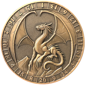 Dice Coin D20: Lawful Gold Dragon