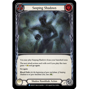 FaB Löskort: Monarch 1st Edition: Seeping Shadows (Blue)