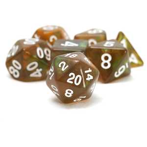Unearthed Treasure Peridot  Polyhedral RPG Dice Set (7)