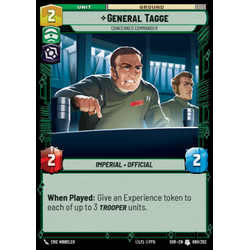 Star Wars: Unlimited Löskort: Spark of Rebellion: General Tagge, Concerned Commander (Foil)