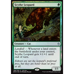 Magic löskort: Battle for Zendikar: Scythe Leopard (promo)