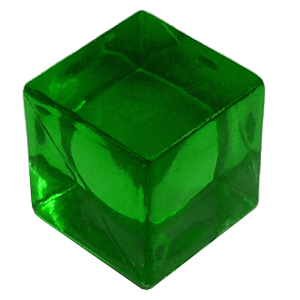 Spelpjäs: Ice Cube 8mm - Transparent, Green (1st)