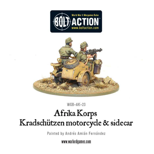 Germany: Afrika Korps - Kradschutzen motorcycle and sidecar