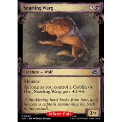 Magic löskort: The Lord of the Rings: Tales of Middle-earth: Snarling Warg (alternative art) (Silver Foil)