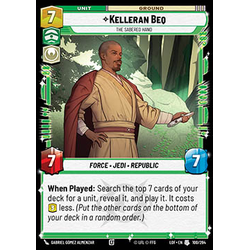 Star Wars: Unlimited Löskort: Legends of the Force: Kelleran Beq, The Sabered Hand