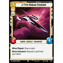 Star Wars: Unlimited Löskort: Legends of the Force: J-Type Nubian Starship (Foil)