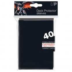 Card Sleeves Deck Protector Oversized Black (40) (Ultra Pro)