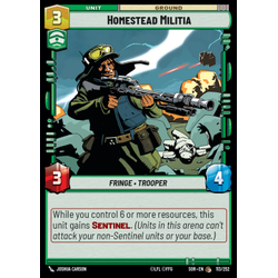 Star Wars: Unlimited Löskort: Spark of Rebellion: Homestead Militia
