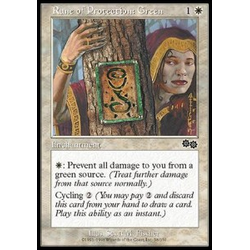Magic löskort: Urza's Saga: Rune of Protection: Green