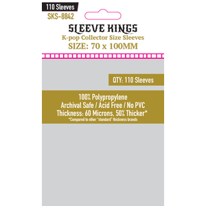Card Sleeves "K-pop Collector Size" Clear 70x100mm (110) (Sleeve Kings)