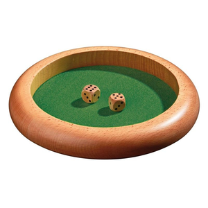 Dice Tray Wood 22 cm