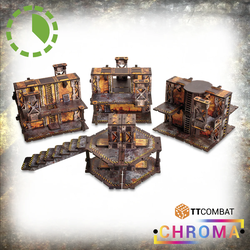 Chroma Terrain: Wonderhive - Arcology (Pre-Coloured MDF) (Yellow)