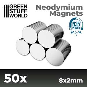 Neodymium Magnets 8x2mm (50) (N35)