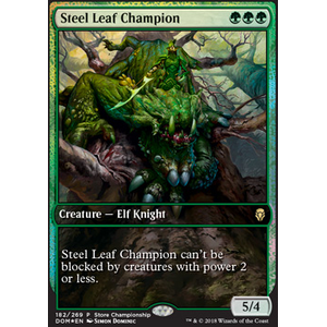 Magic löskort: Dominaria: Steel Leaf Champion (Promo) (Foil)