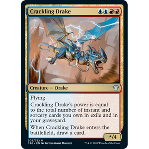 Magic löskort: Commander 2020: Crackling Drake