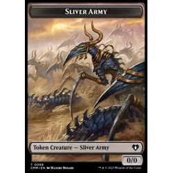 Magic löskort: Commander Masters: Sliver Army Token (B 0/0) // Sliver Token (C 1/1)