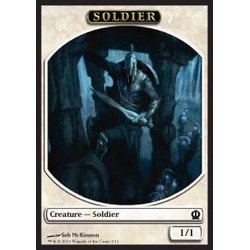 Magic löskort: Theros: Soldier Token (White 1/1)