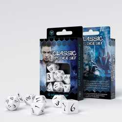Classic RPG Dice Set: White & Black (7)