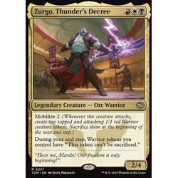 Magic löskort: Tarkir: Dragonstorm: Zurgo, Thunder's Decree (Foil)