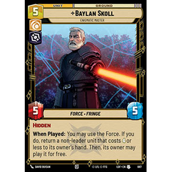 Star Wars: Unlimited Löskort: Legends of the Force: Baylan Skoll, Enigmatic Master (Foil)
