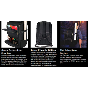 Enhance Gaming: Tabletop RPG Backpack Black