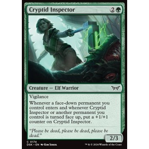 Magic löskort: Duskmourn: House of Horror: Cryptid Inspector (Foil)