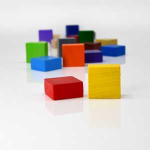 Game Pieces: Squares Angular - Lavender (Wood) (10)