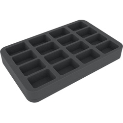 Feldherr Half-size 35mm Cut-Outs - 16 slot foam tray with base (FoW)