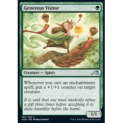 Magic löskort: Kamigawa: Neon Dynasty: Generous Visitor (Foil)