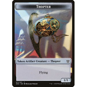 Magic löskort: Zendikar Rising Commander Decks: Faerie Rogue Token (B 1/1) // Thopter Token (A 1/1)