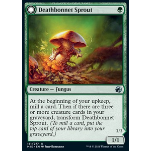 Magic löskort: Innistrad: Midnight Hunt: Deathbonnet Sprout // Deathbonnet Hulk