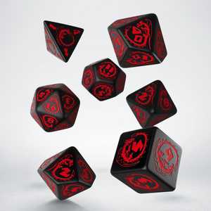 Dragons Onyx Black & red Dice Set (7)