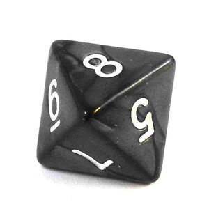 Pearl Dice: Black/White (d8)
