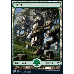 Magic löskort: Zendikar Rising: Forest (v.2)