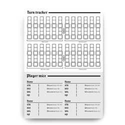 Mausritter RPG: GM Sheet