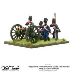 Napoleonic: French Imperial Guard Foot Artillery firing howitzer