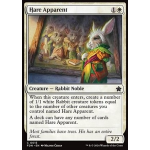 Magic löskort: Magic: The Gathering Foundations: Hare Apparent (Foil)