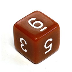 Opaque: Brown/White (d6) 16mm (1)