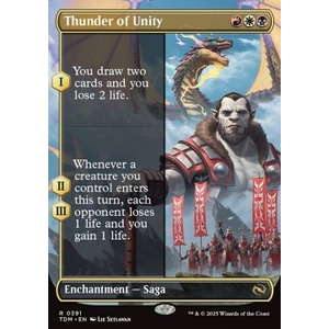 Magic löskort: Tarkir: Dragonstorm: Thunder of Unity (alternative art)