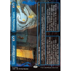 Magic löskort: Duskmourn: House of Horror: Central Elevator // Promising Stairs (alternative art)