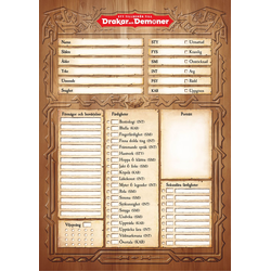 Drakar och Demoner: Rollformulärsblock för Tjuvar och Lönnmördare