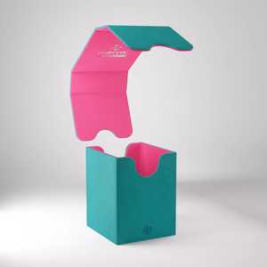 GameGenic Squire 100+ XL Convertible Deck Box Teal/Pink