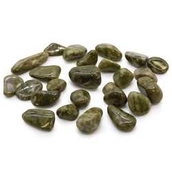 Gaming Stones: Small African Tumble Stones - Epidote Snowflake (24)