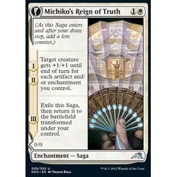Magic löskort: Kamigawa: Neon Dynasty: Michiko's Reign of Truth // Portrait of Michiko