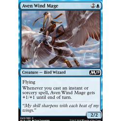 Magic löskort: Core Set 2019: Aven Wind Mage
