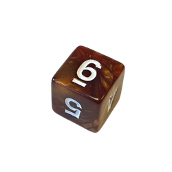 Pearl Dice: Brown/White (D6)