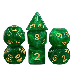 Vaettir Workshop: 7-Die Set Emerald Flow