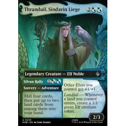 Magic löskort: The Hobbit: Thranduil, Sindarin Liege // Silvan Rally  (alternative art) (foil)