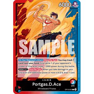 One Piece Löskort: Carrying on his Will: Portgas.D.Ace (V.1)