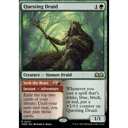 Magic löskort: Wilds of Eldraine: Questing Druid // Seek the Beast